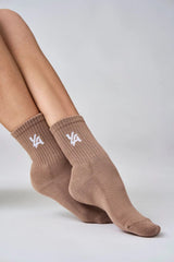 W619 Solid crew sock